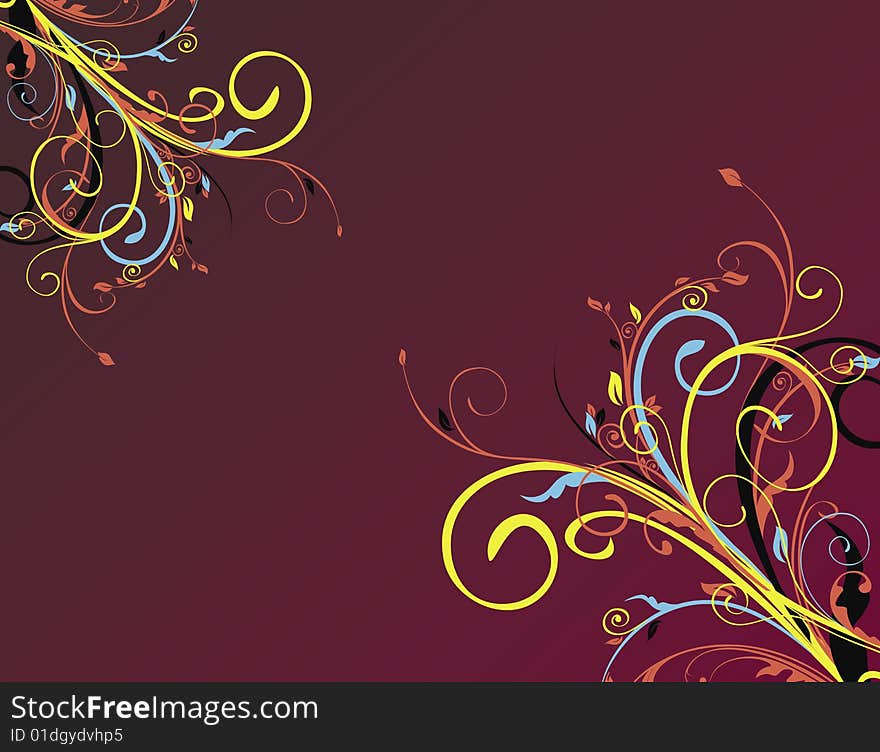 Colorful floral background.
vector illustration