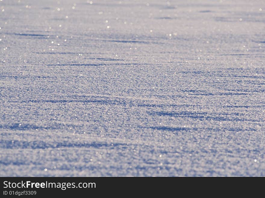 Snow cover - long focus view. Snow cover - long focus view