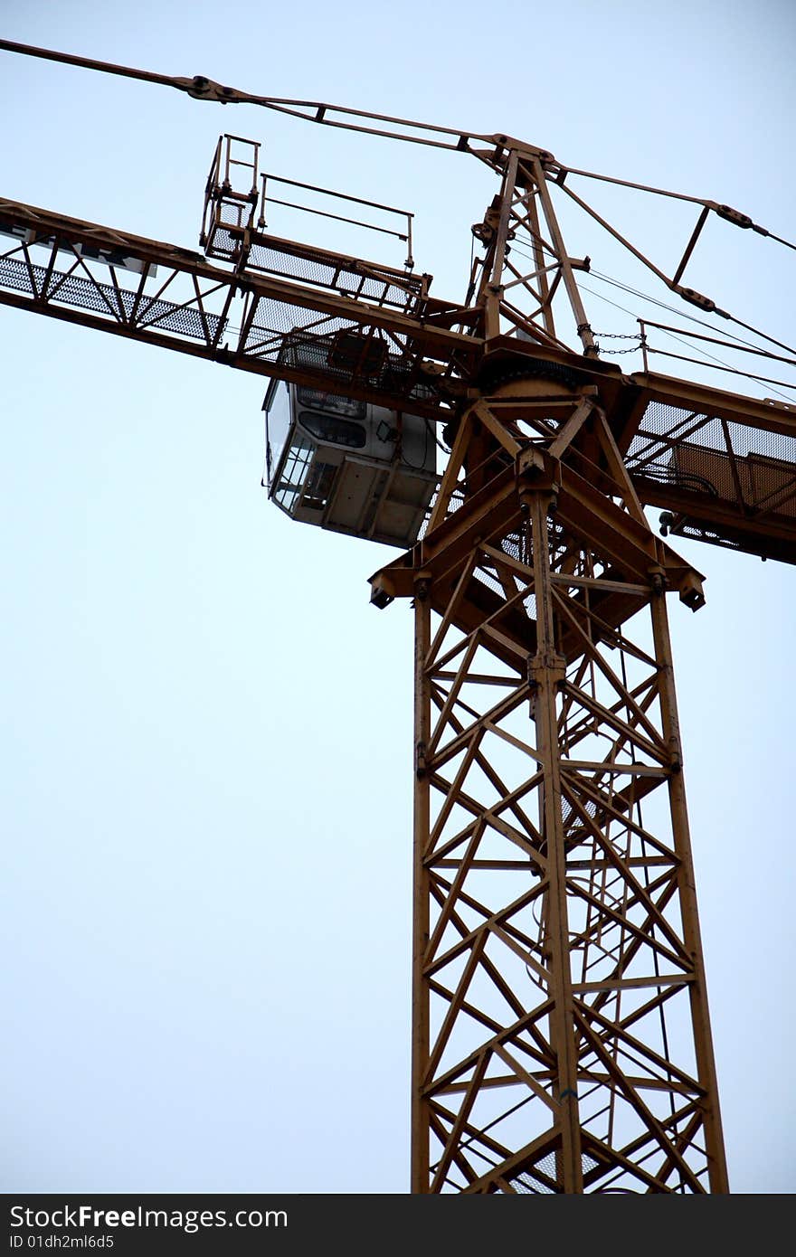 Tower crane in the building site