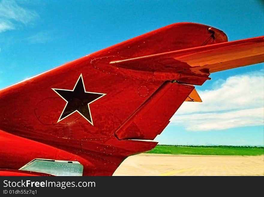 Tail of Russian Mig