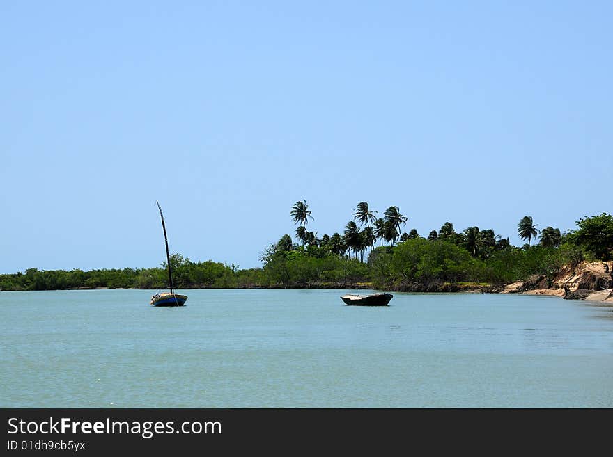 Boats at river