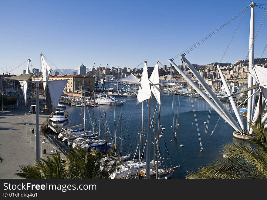 Old port genoa italy europe