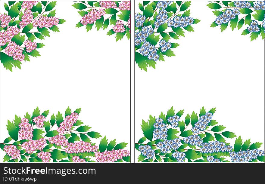 The vector illustration contains the image of spring tree. The vector illustration contains the image of spring tree