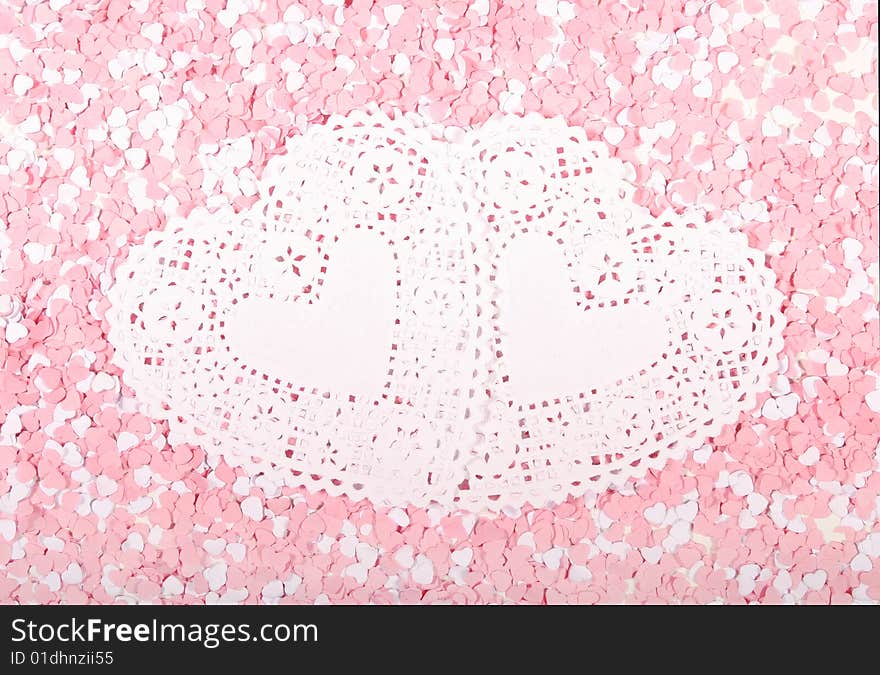 White And Pink Hearts