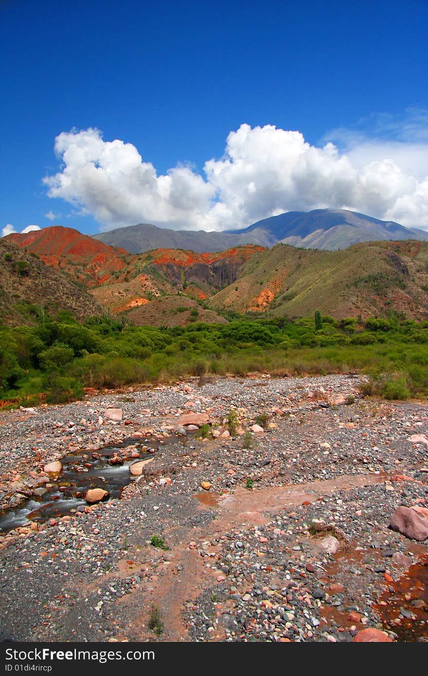 Amazing Argentina landscape in summer day