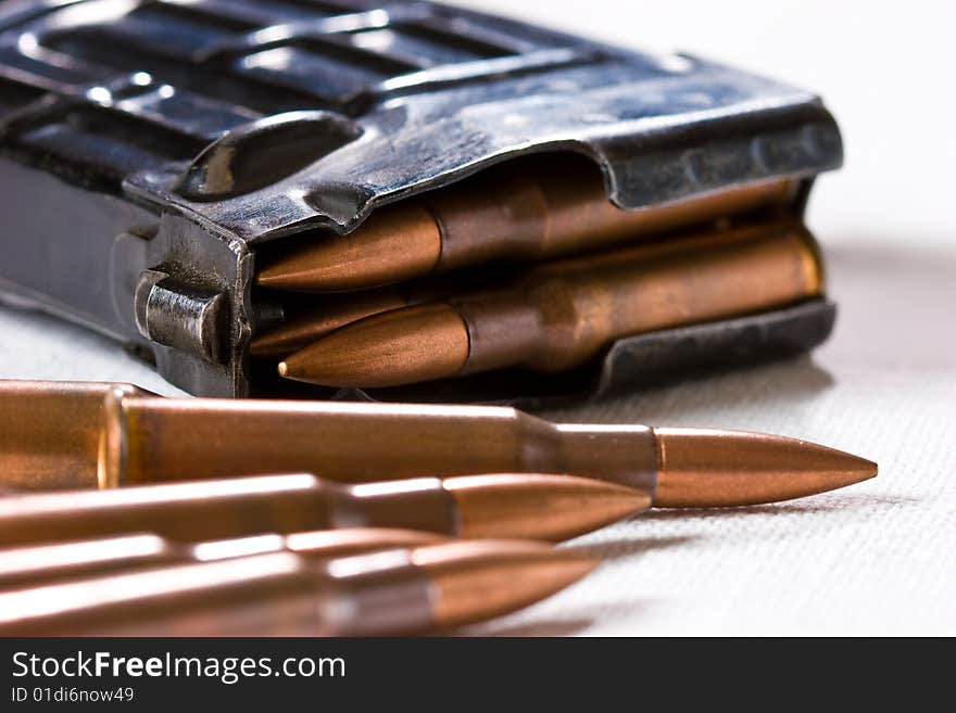 Military series: macro picture of some bullets