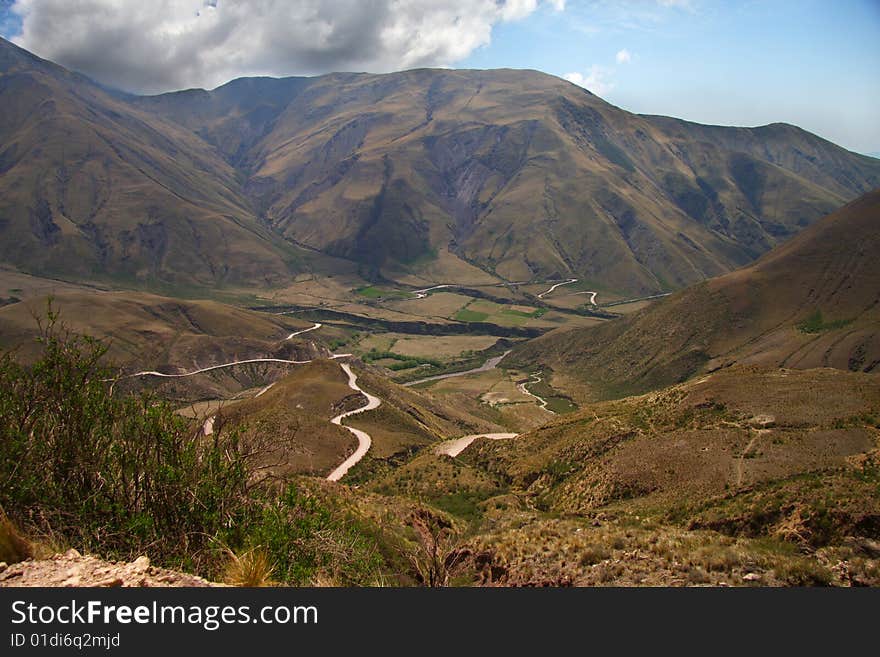 Amazing Argentina landscape in summer day