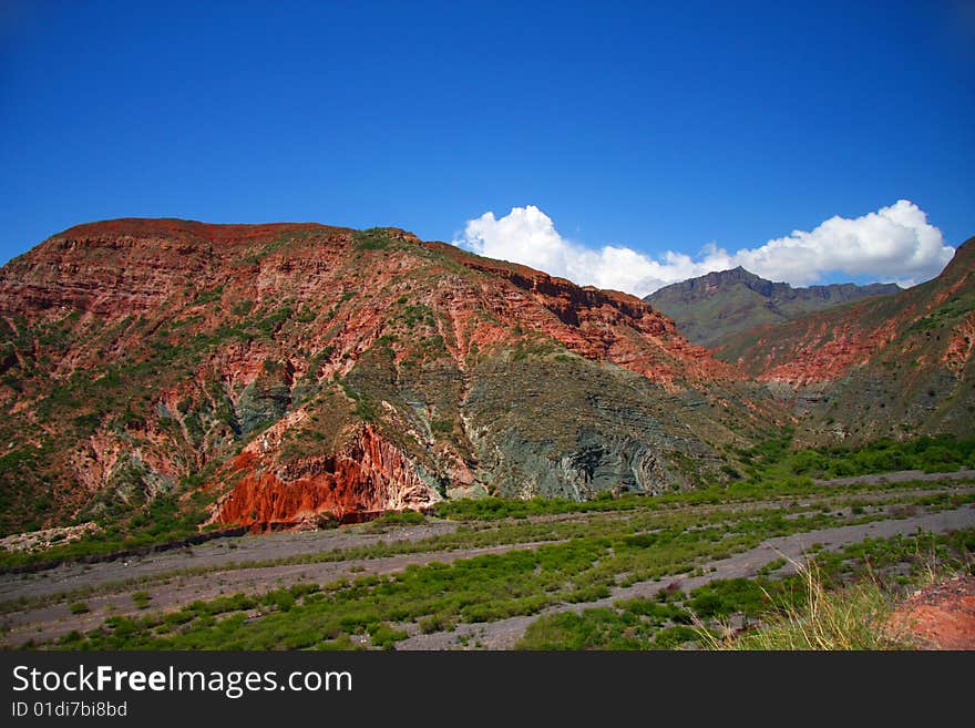 Amazing Argentina landscape in summer day