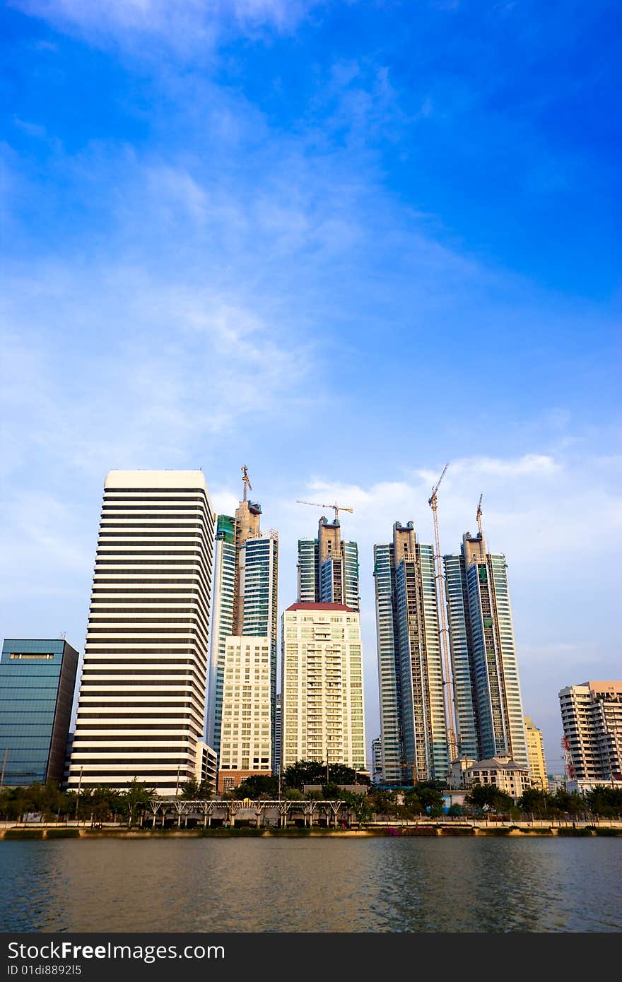 Photo of building in Bangkok shot with wide angle lens. Photo of building in Bangkok shot with wide angle lens