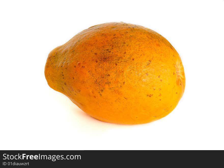 Papaya fruit isolated on white background