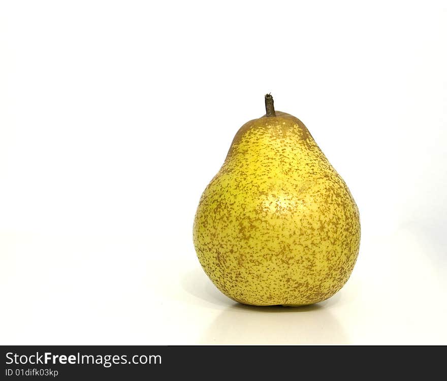 One Pear isoleted over a white backgroud. One Pear isoleted over a white backgroud