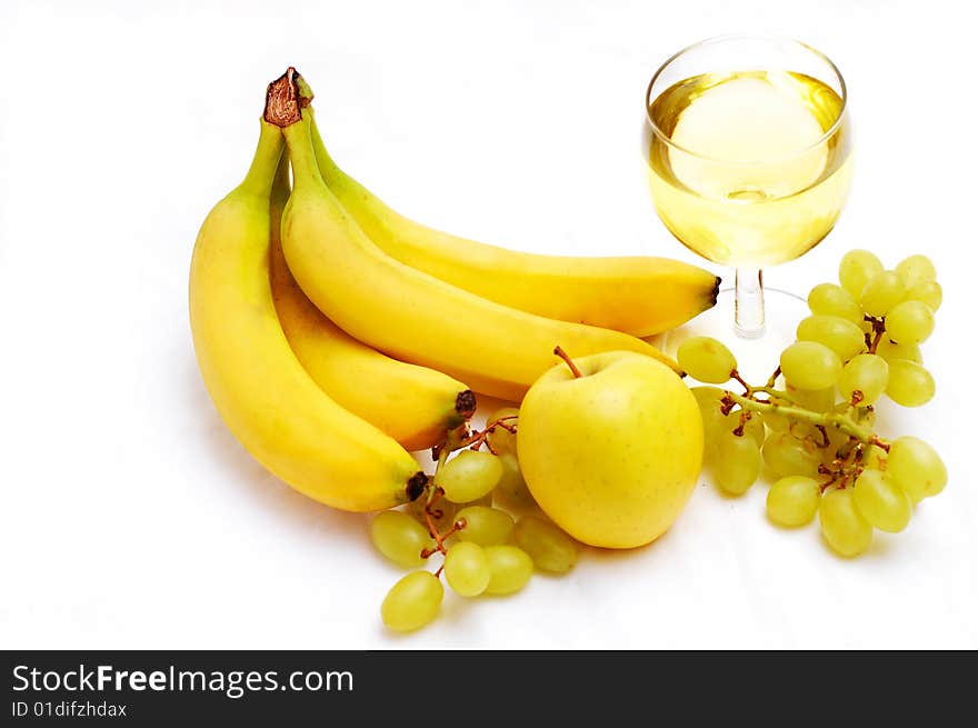 Yellow Fruits And White Wine