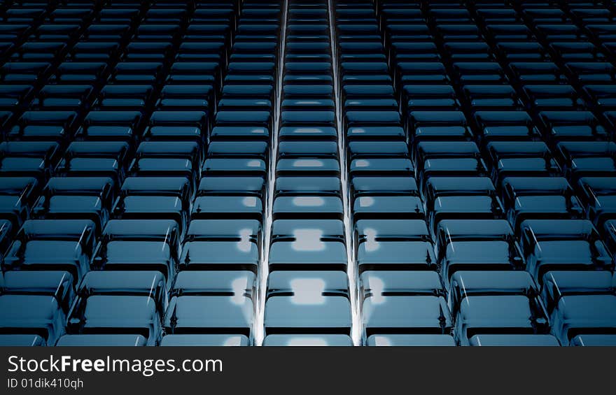 Blue abstract composition with glass boxes. Blue abstract composition with glass boxes.