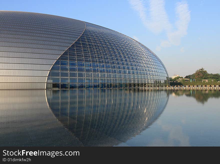 National centre for the performing arts,moon in the sky