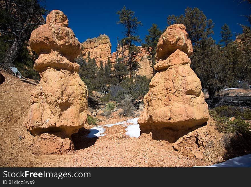 Red Rock Canyon Twin Hoodoos