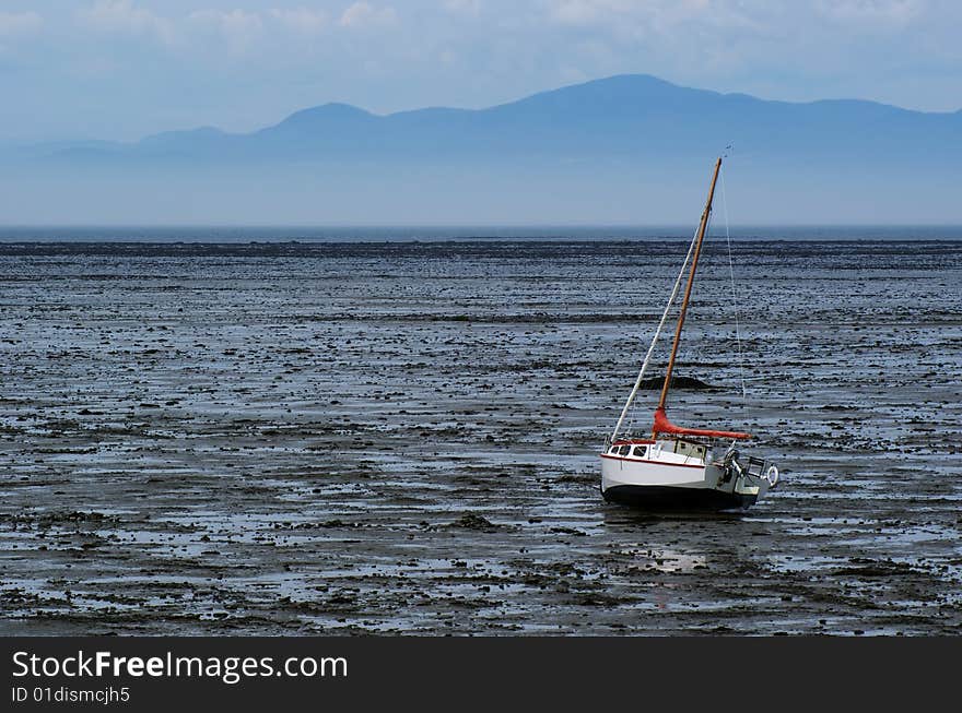 Beached Sailboat During A Dry Spell