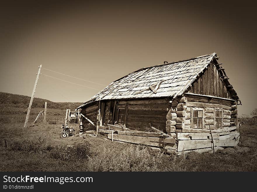 One desert village on the north of far-east russia. Shot 3. Same house. One desert village on the north of far-east russia. Shot 3. Same house.