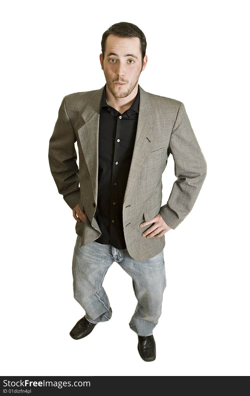 Full Body Shot Of A Young Businessman