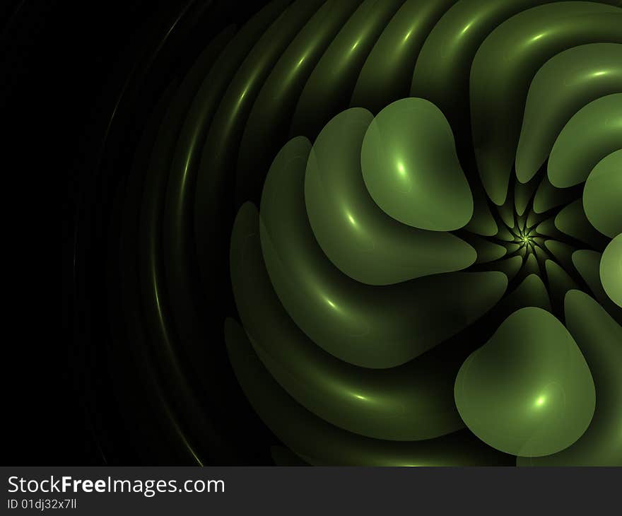 Abstract futuristic illustration in black background