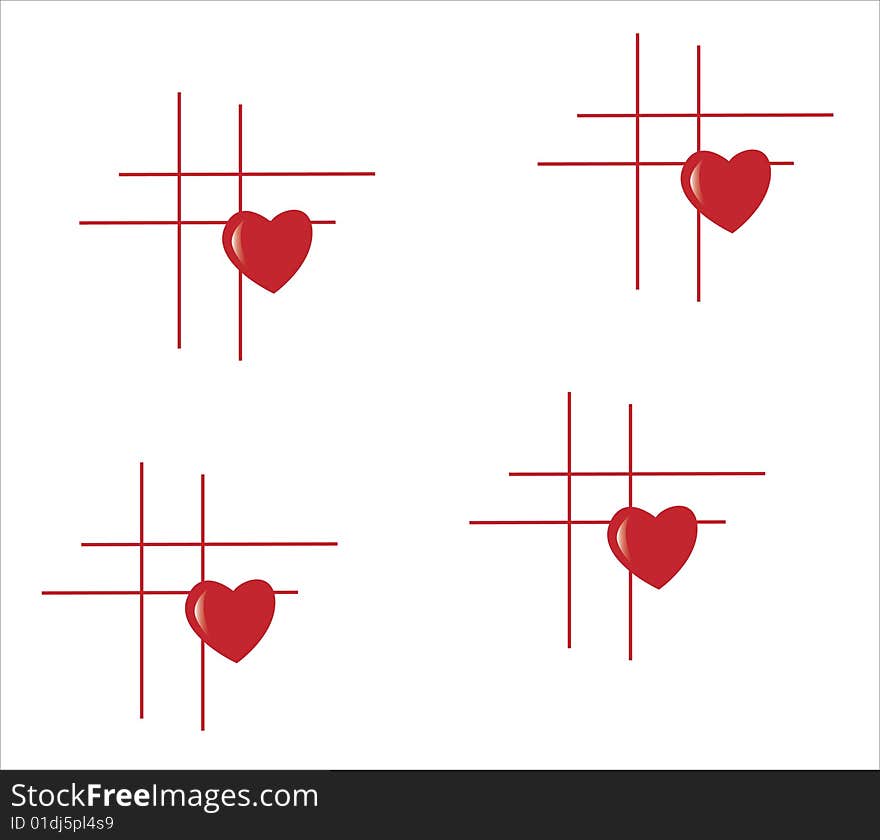 Lines with four heart