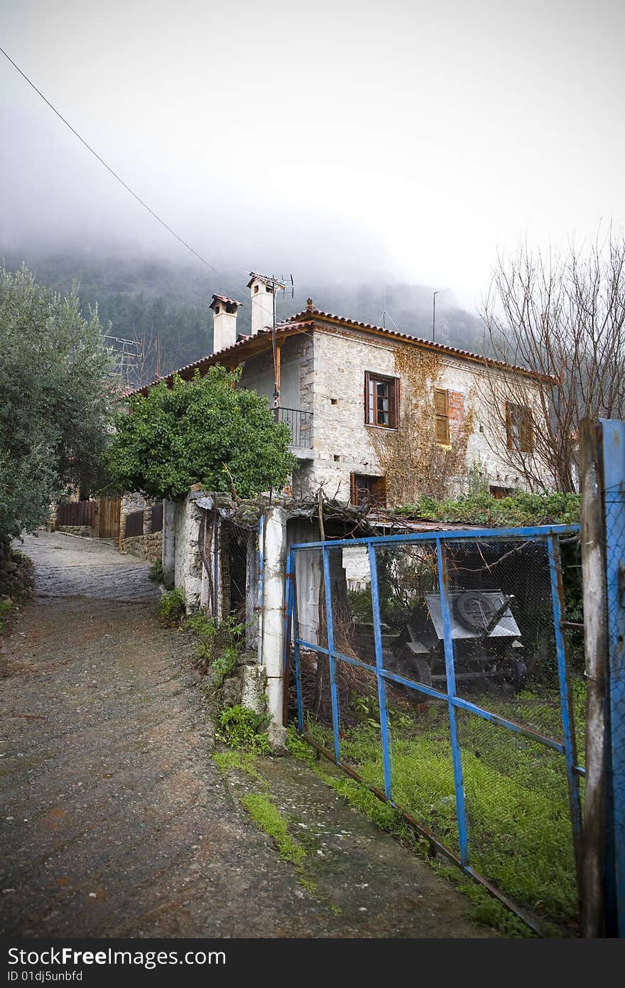 A Greek mountain house in Panrassos. A Greek mountain house in Panrassos