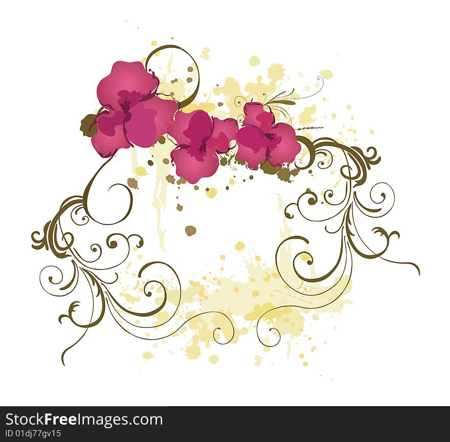 Illustration of a floral background