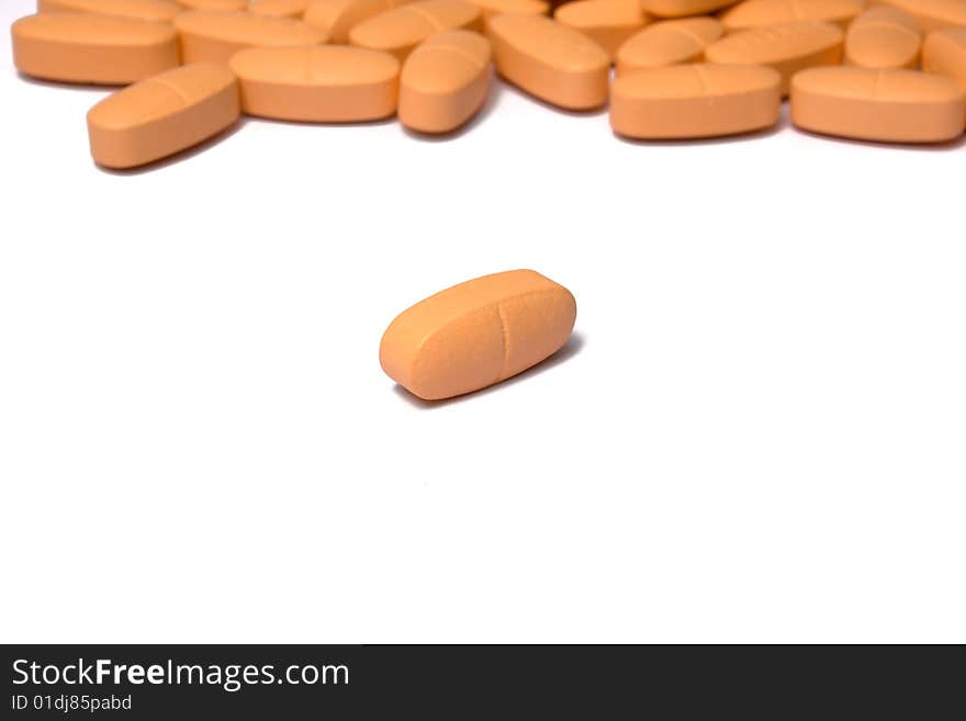 Pills on a white background it is isolated