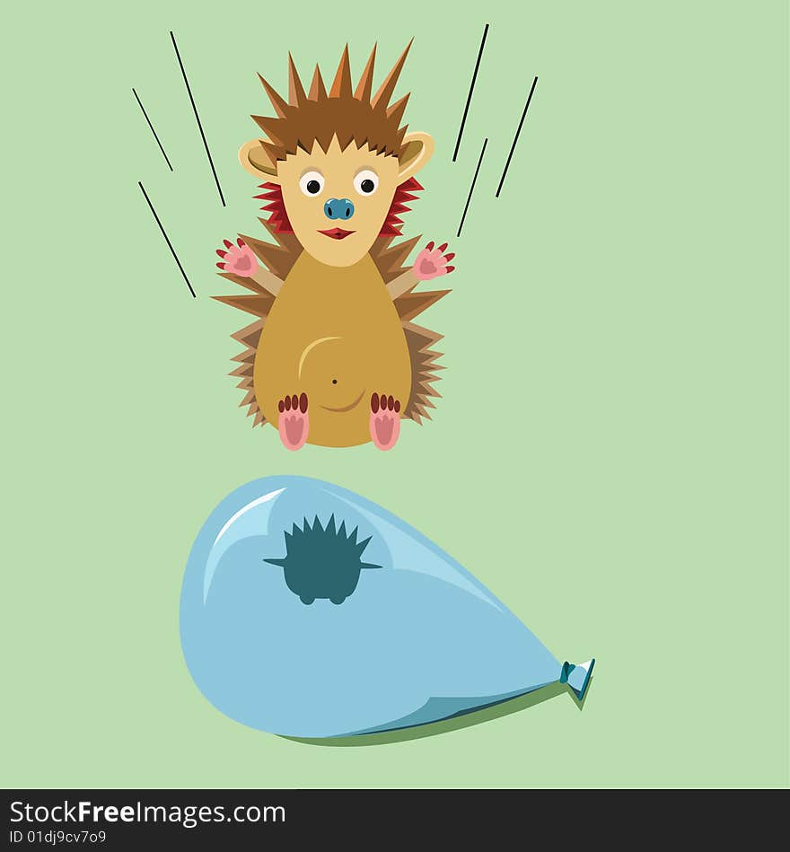 Hedgehog falling