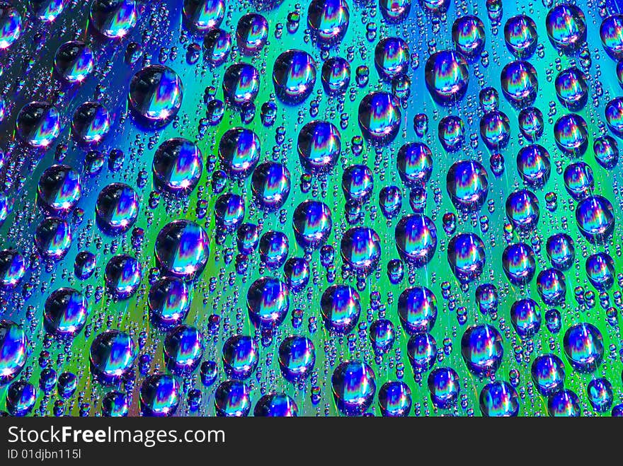 Colorful background from water drops