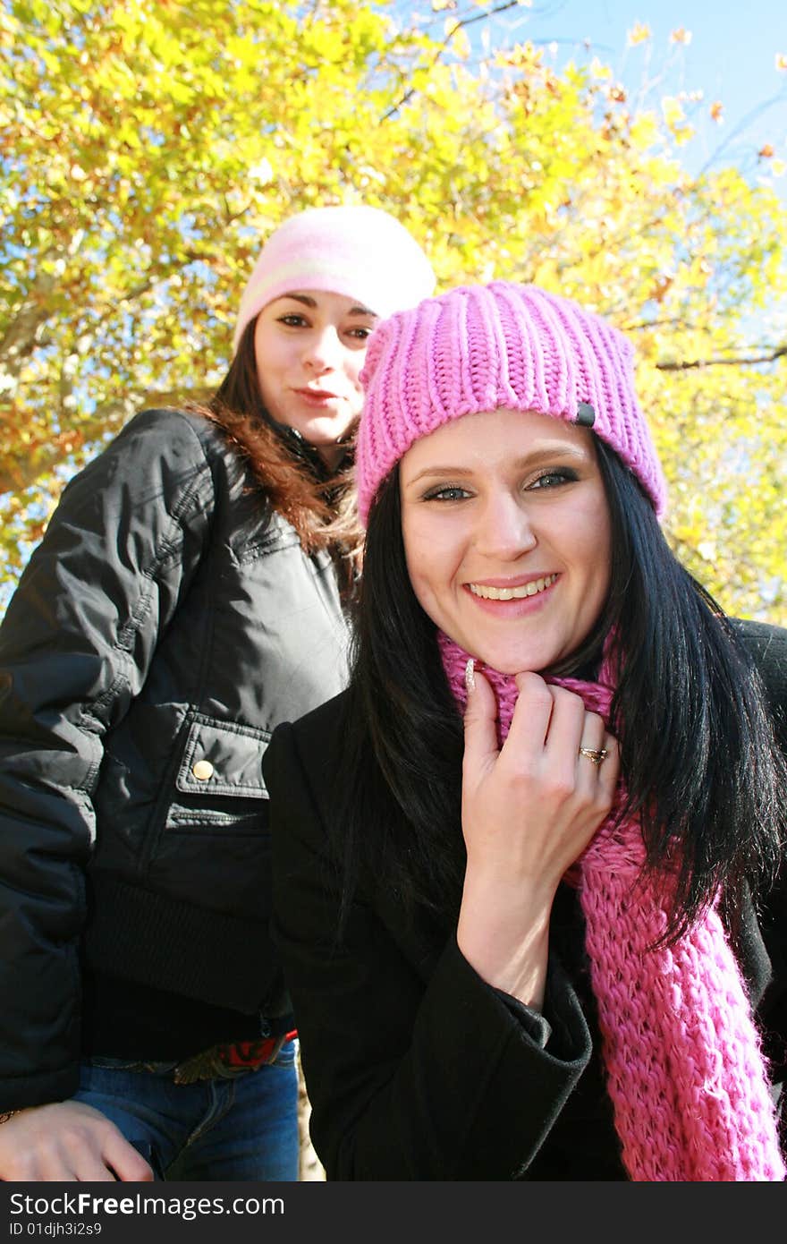 An attractive young lady out park