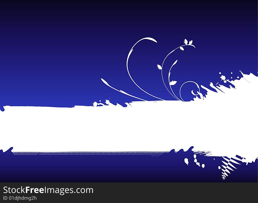 Abstract blue background, banner 2d vector