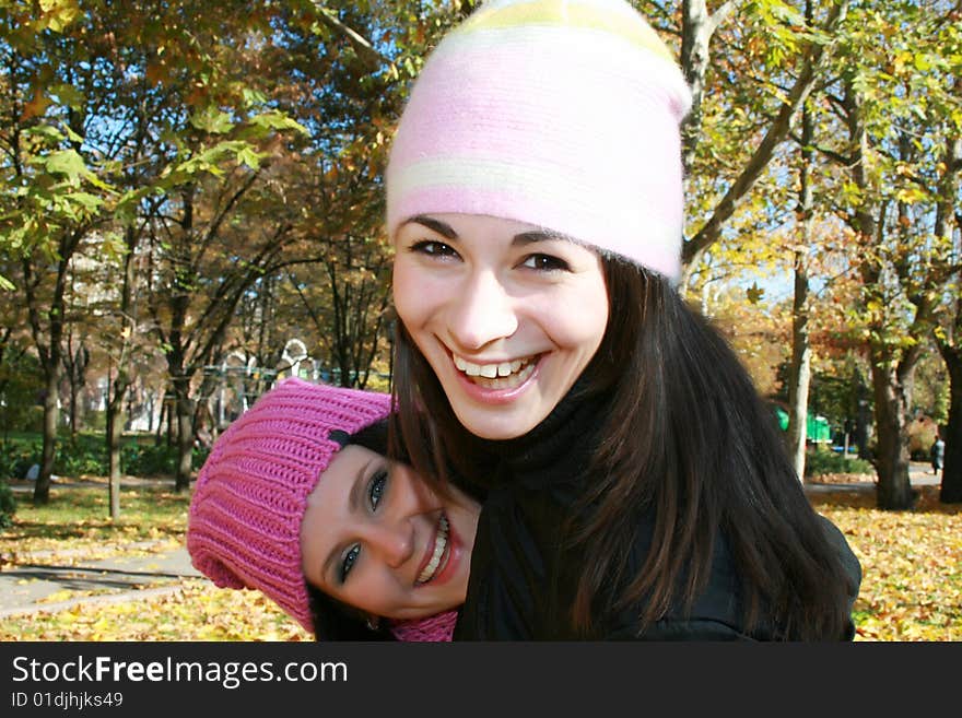 An attractive young lady out park