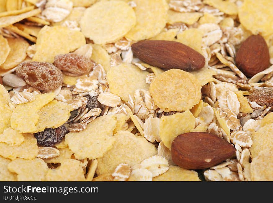 Close up of fresh muesli.