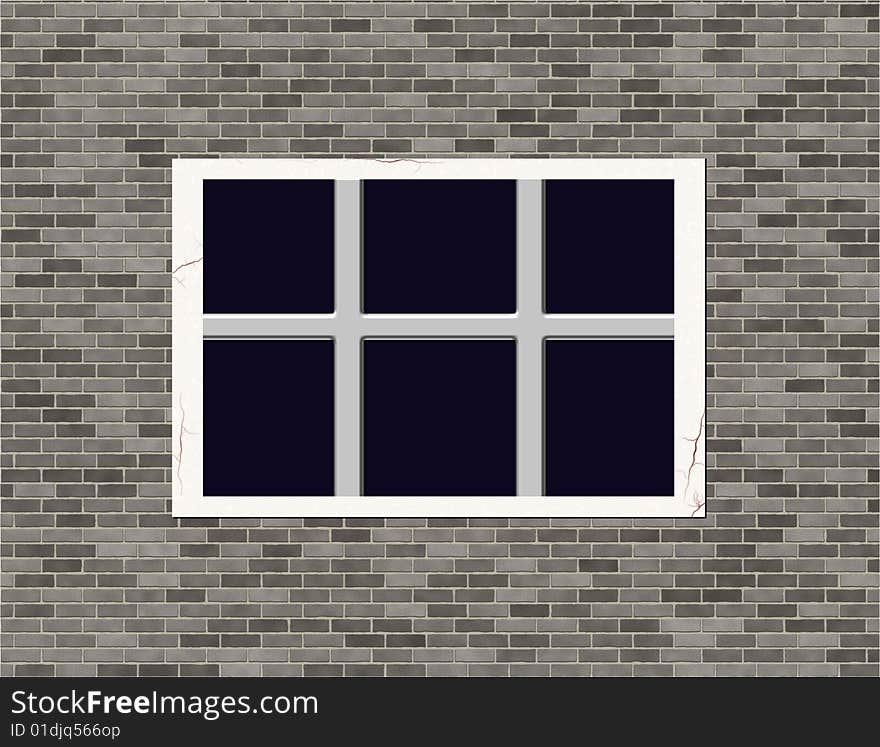 Illustration of a prison cell window