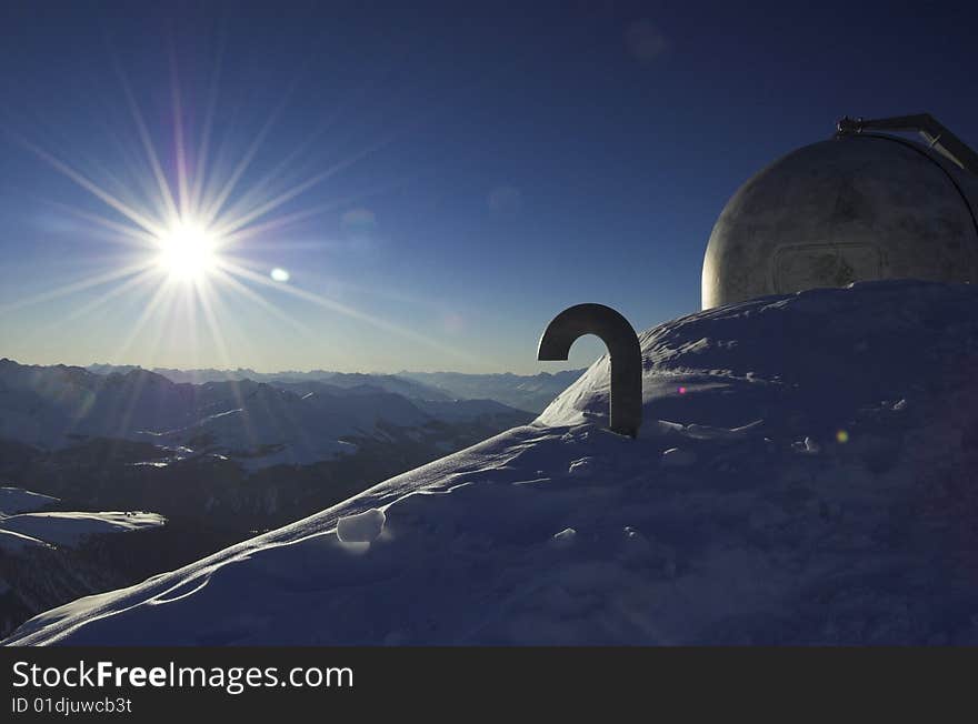 Winter view from the top of the mountain