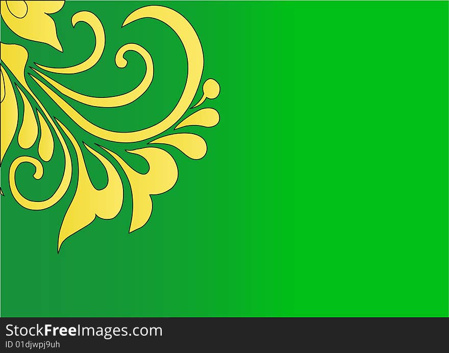 Vector background with floral ornament