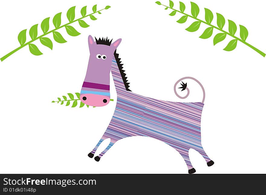 Little violet graphic horse illustration. Little violet graphic horse illustration