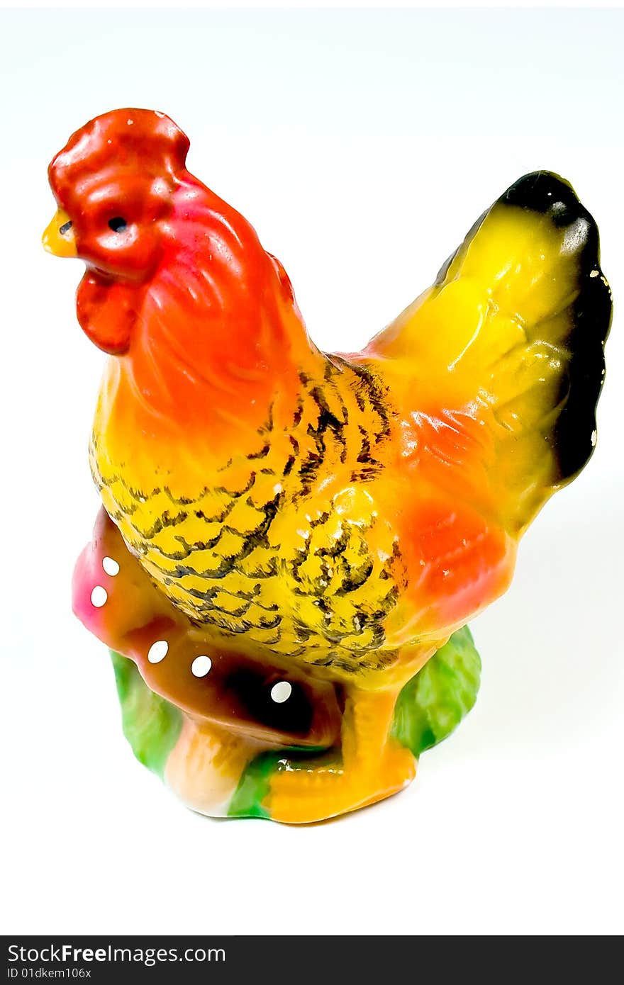 Saltcellar in the form of a cock