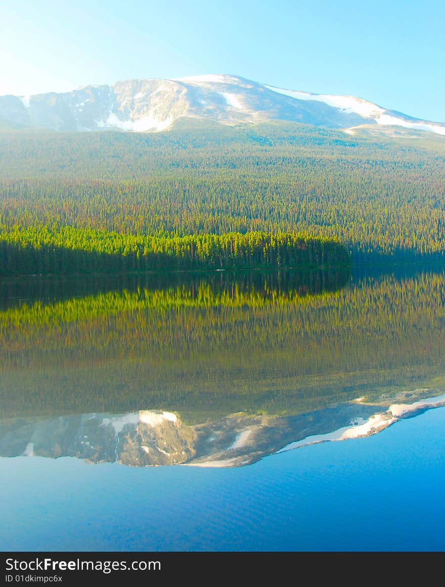 Turner Lake and Water reflection in Canada British Columia. Turner Lake and Water reflection in Canada British Columia