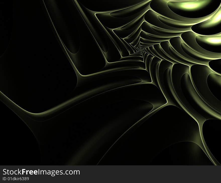 Abstract futuristic illustration in black background