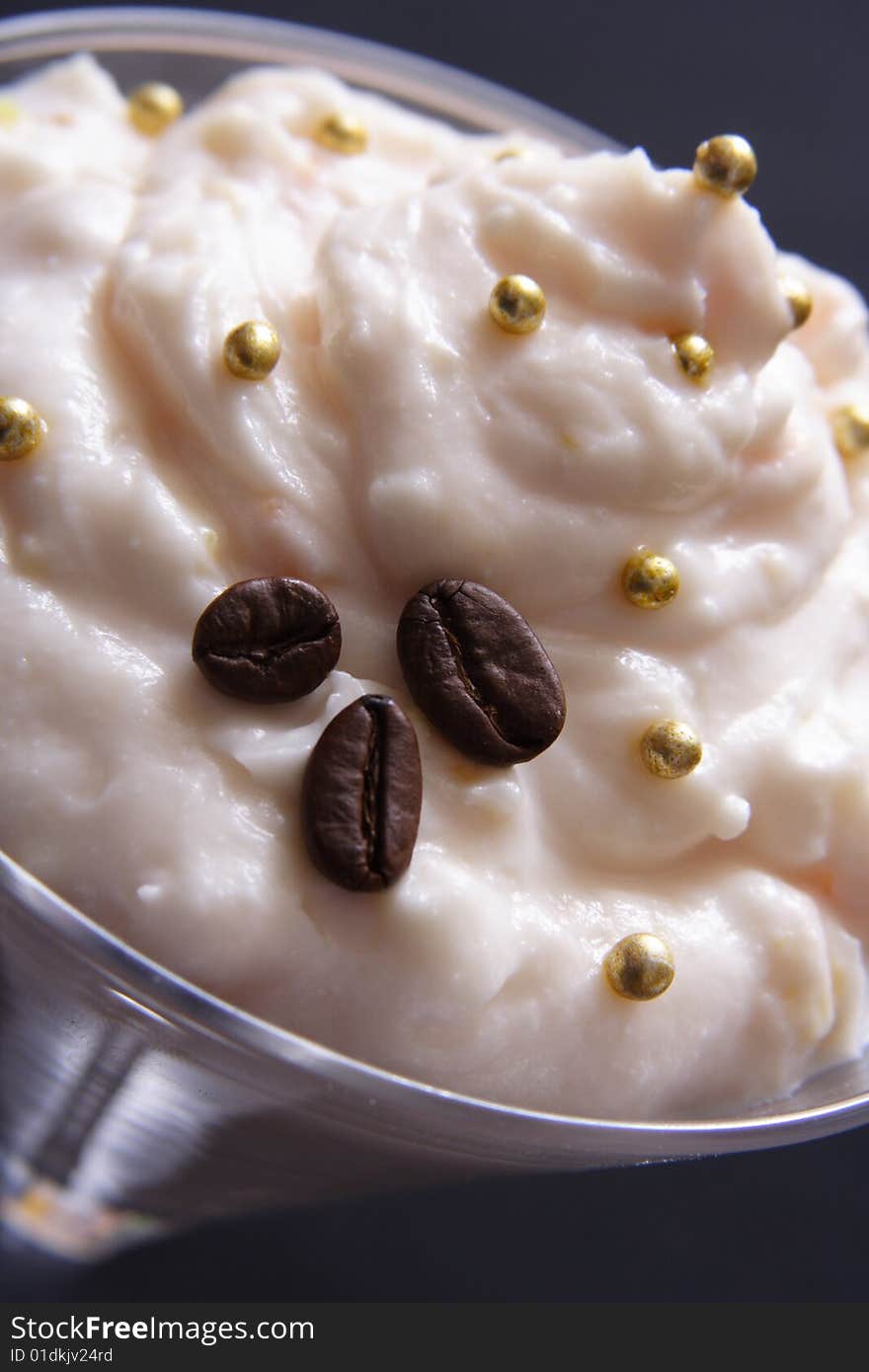 Icecream with coffee