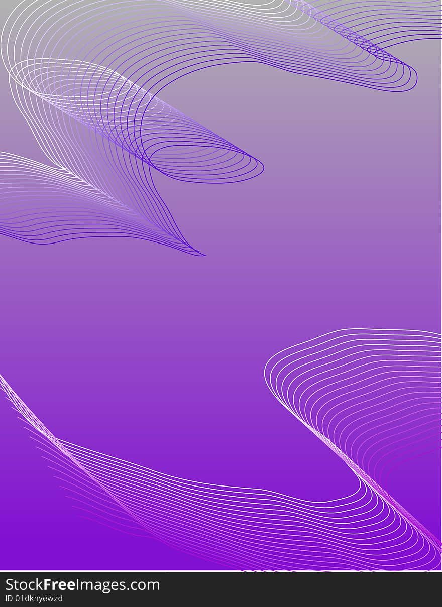 White to purple swirling lines on a purple to gray background