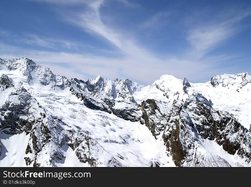 Caucasus Mountains. Dombaj. Winter resort