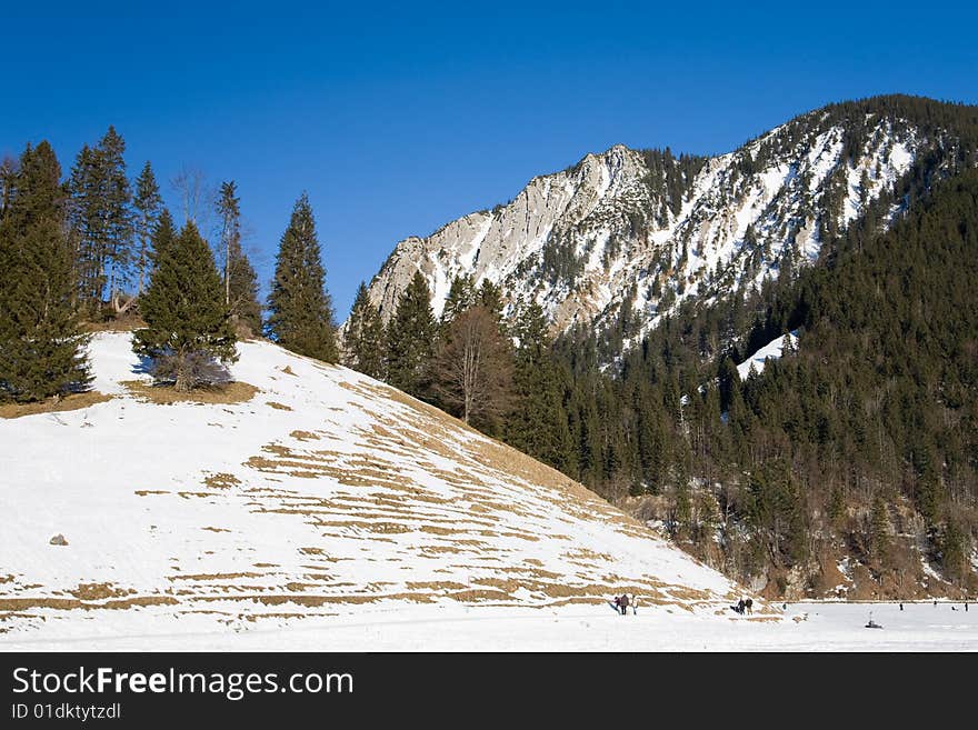 Winter mountain landscape