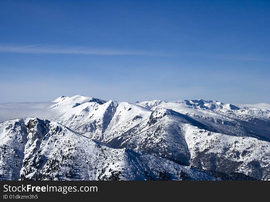 Mountain range in the Bulgarian-Rila. Mountain range in the Bulgarian-Rila.