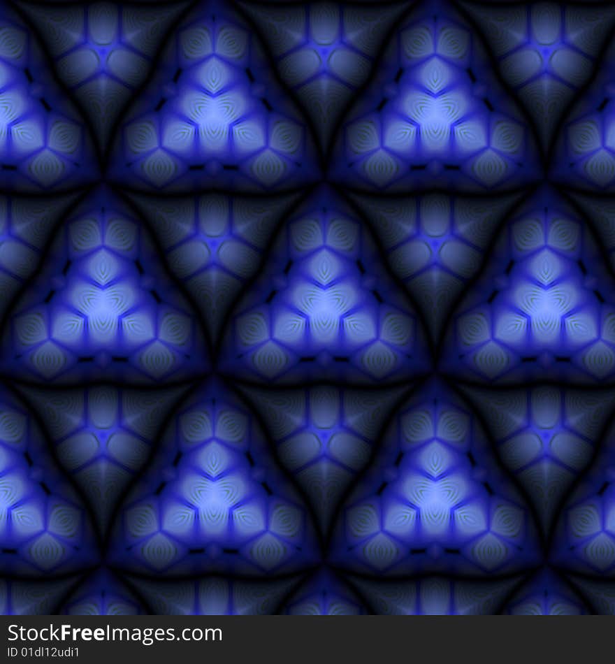 Triangular Blue Abstract Tile Pattern