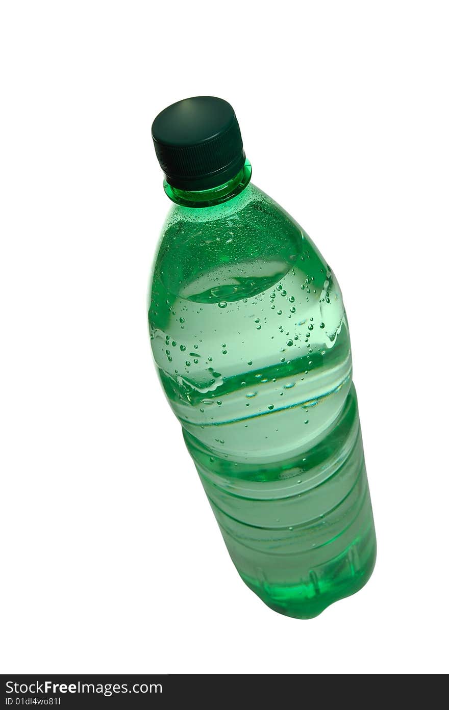 Green water bottle