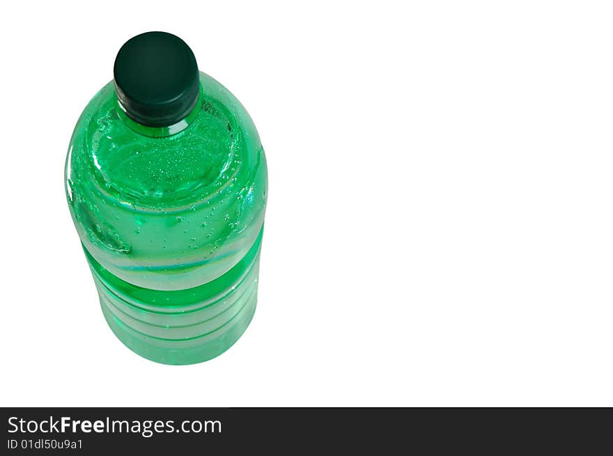 Green water bottle