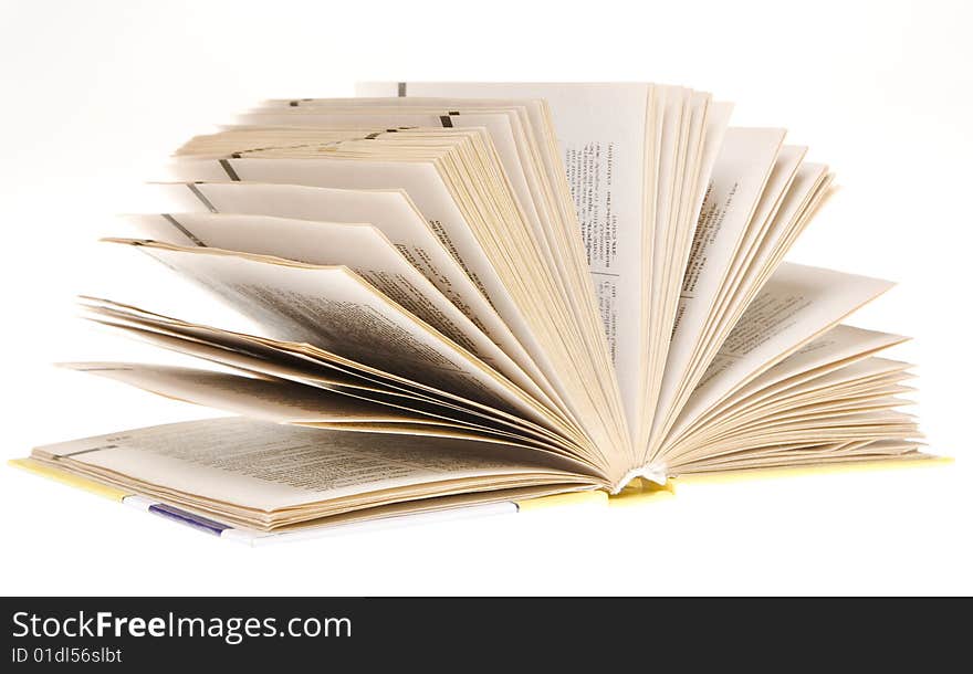 Book isolated on white background.