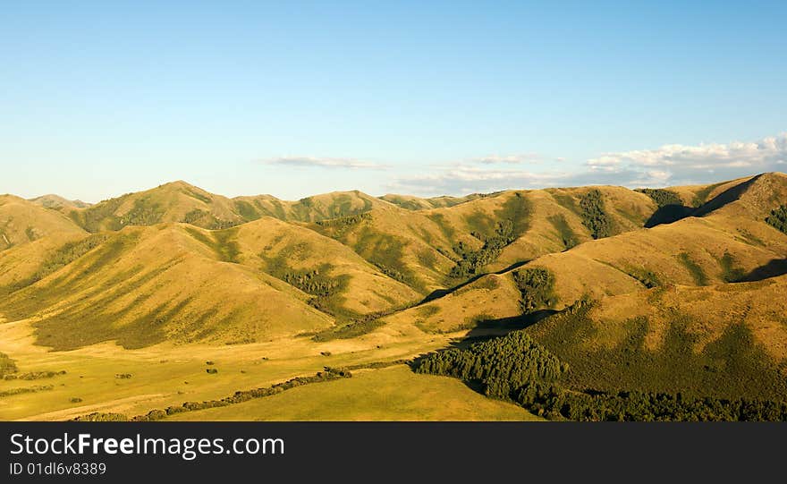 View on the valley from the mountain. View on the valley from the mountain